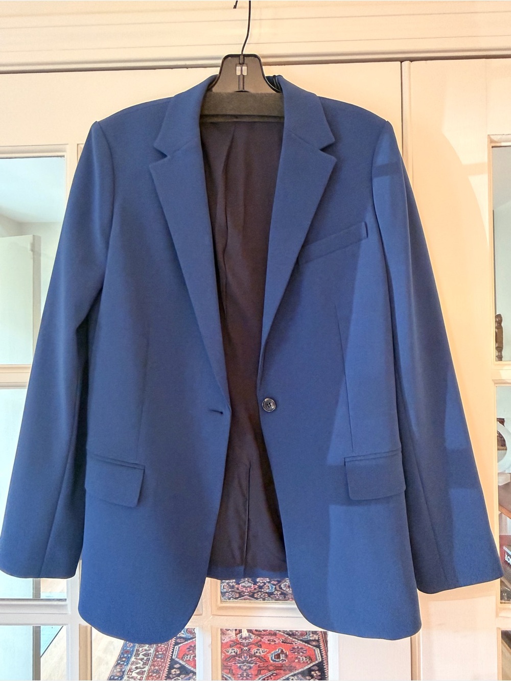 Theory Women's Deep Blue Single-Button Blazer